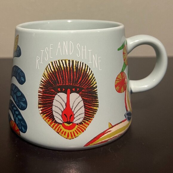 OPALHOUSE Rise and Shine BABOON Jungle Porcelain Mug ~ Monkeys ~ Africa - Picture 2 of 10